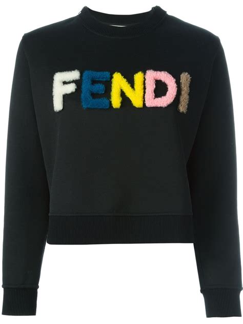 fendi sweatshirt dress|fendi beaded graphic sweatshirt.